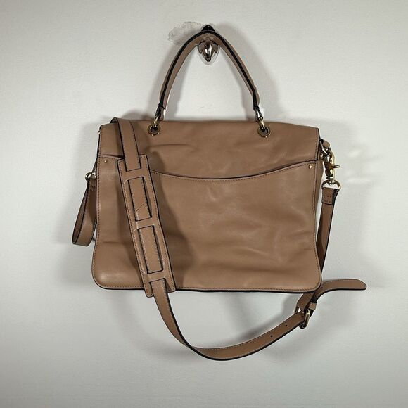 Tory Burch Priscilla Satchel Caramel Brown Size Medium - Picture 3 of 12